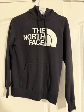 The North Face Black Hoodie with White Logo